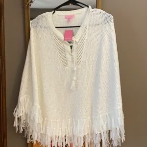 NWT Lilly Pulitzer Val sweater resort white